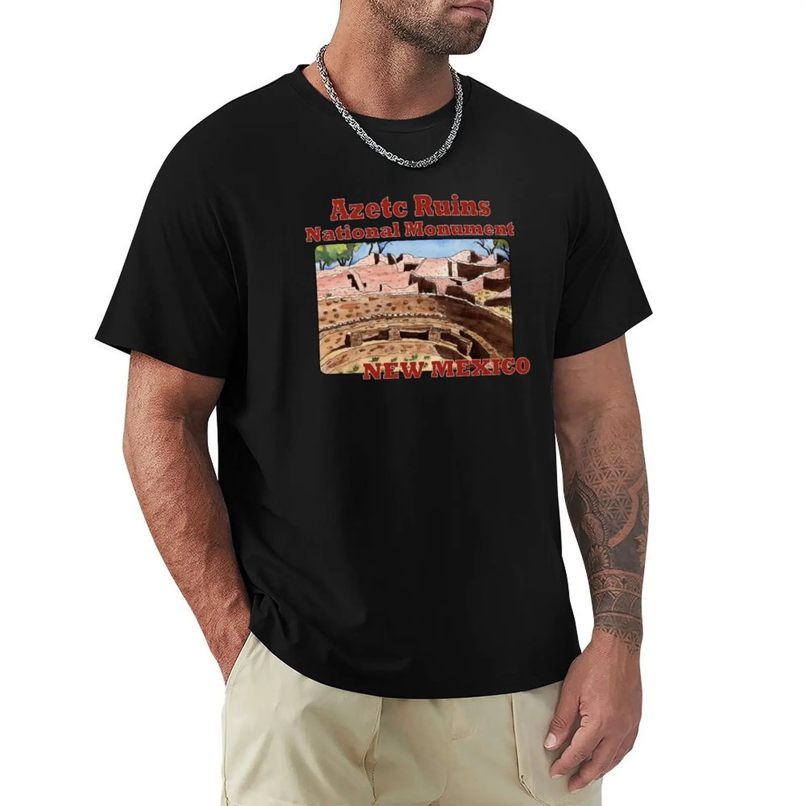 Aztec Ruins National Monument, New Mexico T-Shirt Sporty Breathable Short Sleeve T-Shirt