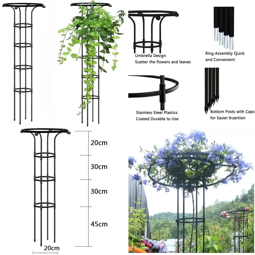 

Outdoor Garden Trellis for Plant Support: Climbing Rose and Clematis Flower Frame