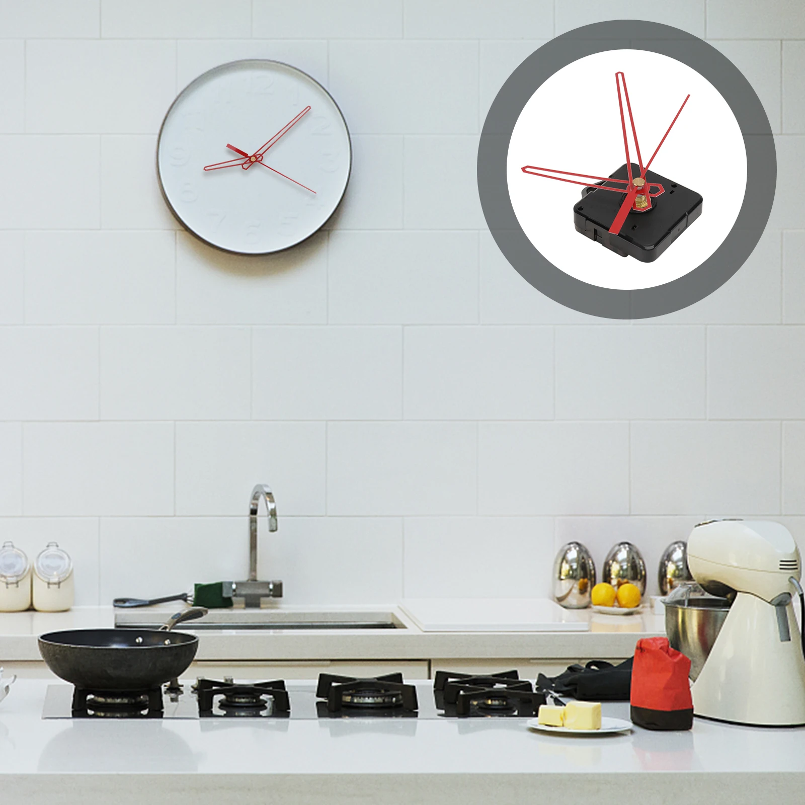 

Silent Clock Movement Kit Black No Wall Desk Clock Replacement Parts Durable Diy Accessories Home Decor