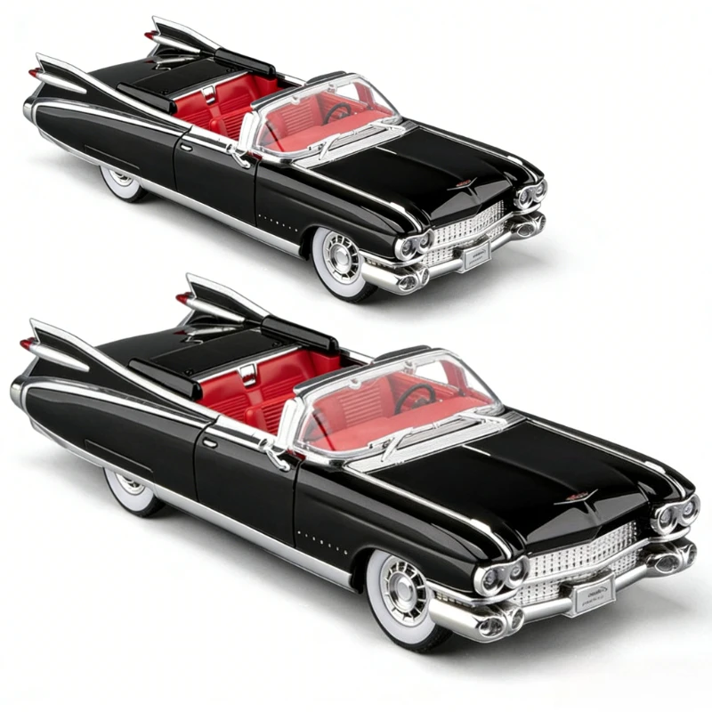 

1:24 Cadillac Eldorado 1959 Alloy Sports Car Model Metal Die Cast Sound and Light Pull Back Boy Gift Ornament Halloween Toys