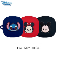 Cartoon Disney Earphone Case For QCY  HT05 QCY T13 Wireless Bluetooth Earbuds Charge Protective Cover With Lanyard