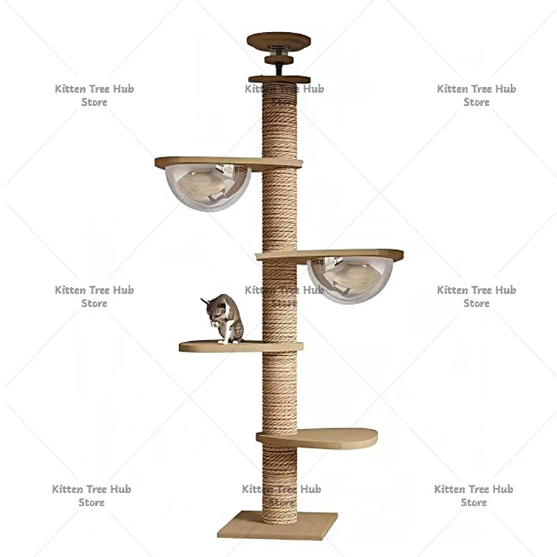 Multi-Layer Cat Climbing Frame,Space-Saving Cat Tree with Integrated Nest and Jump Platform,Indoor Pet Activity Center