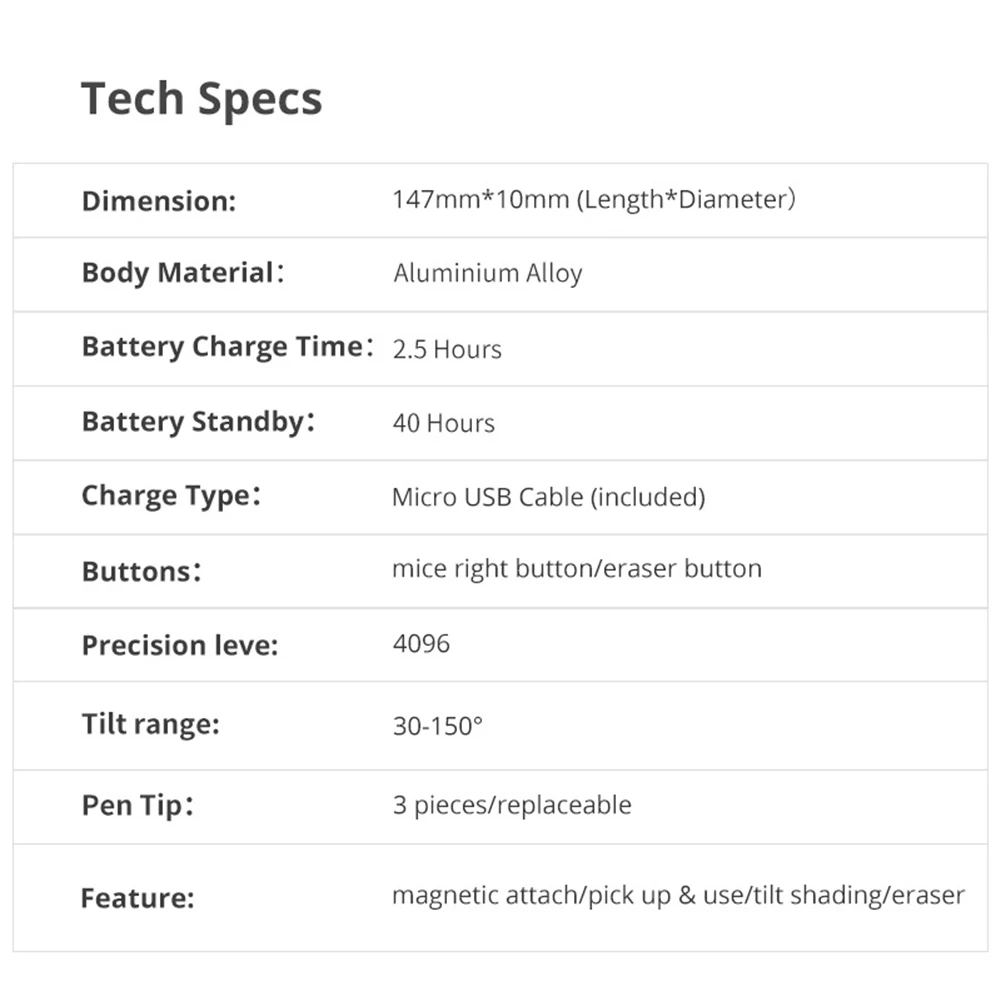 

Стилус с сенсорным экраном, перезаряжаемый, магнитный, для Lenovo Xiaoxin Pad Pro