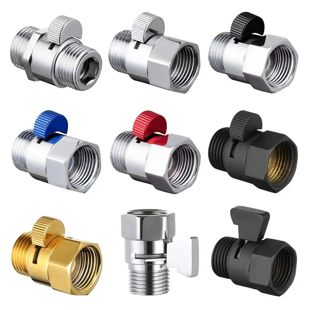 Quick-opening Diverter Valve Brass Junction Shut-off Angle Valve Water Flow Control Valve Bath Water Tap Accessory G1/2