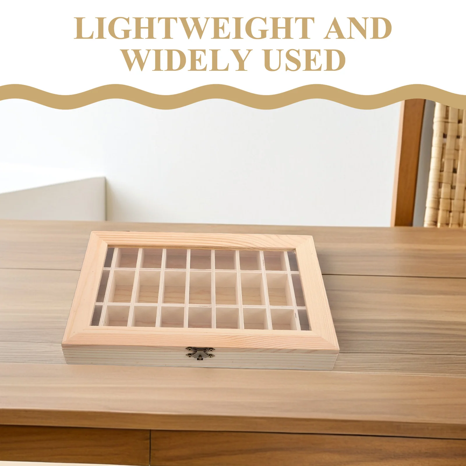 

Wood Mineral Rock Display Box Clear Lid Rock Organizer Crystal Specimen Holder Education Museum Use Crystal Display Case