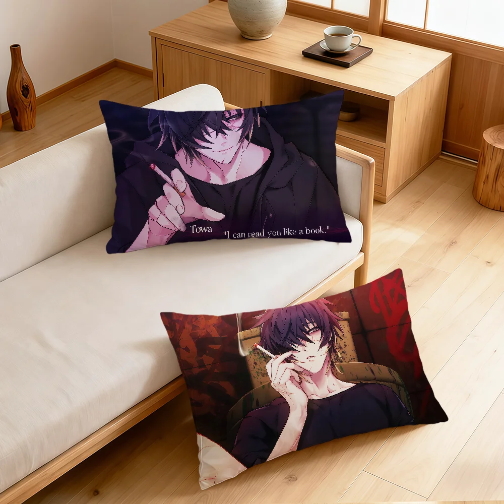 game manga anime s-Slow D-Damage T-Towa Rectangle Pillowcover Home Sofa living Room bedside Dorm bedside hogar Pillowcase gift