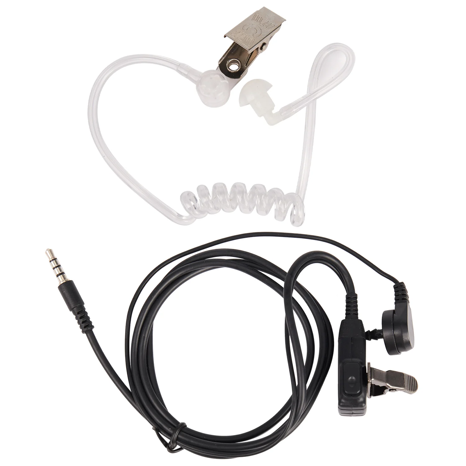 A40I Surveillance Security Clear Coiled Acoustic Air Tube Earpiece PTT for Mobile Phone