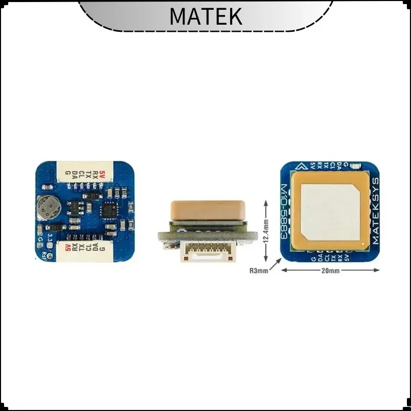 

Matek Systems GNSS M10Q-5883 M10 GPS with Compass QMC5883L Module Digital AirSpeed 4~9V For FPV Racing Drone