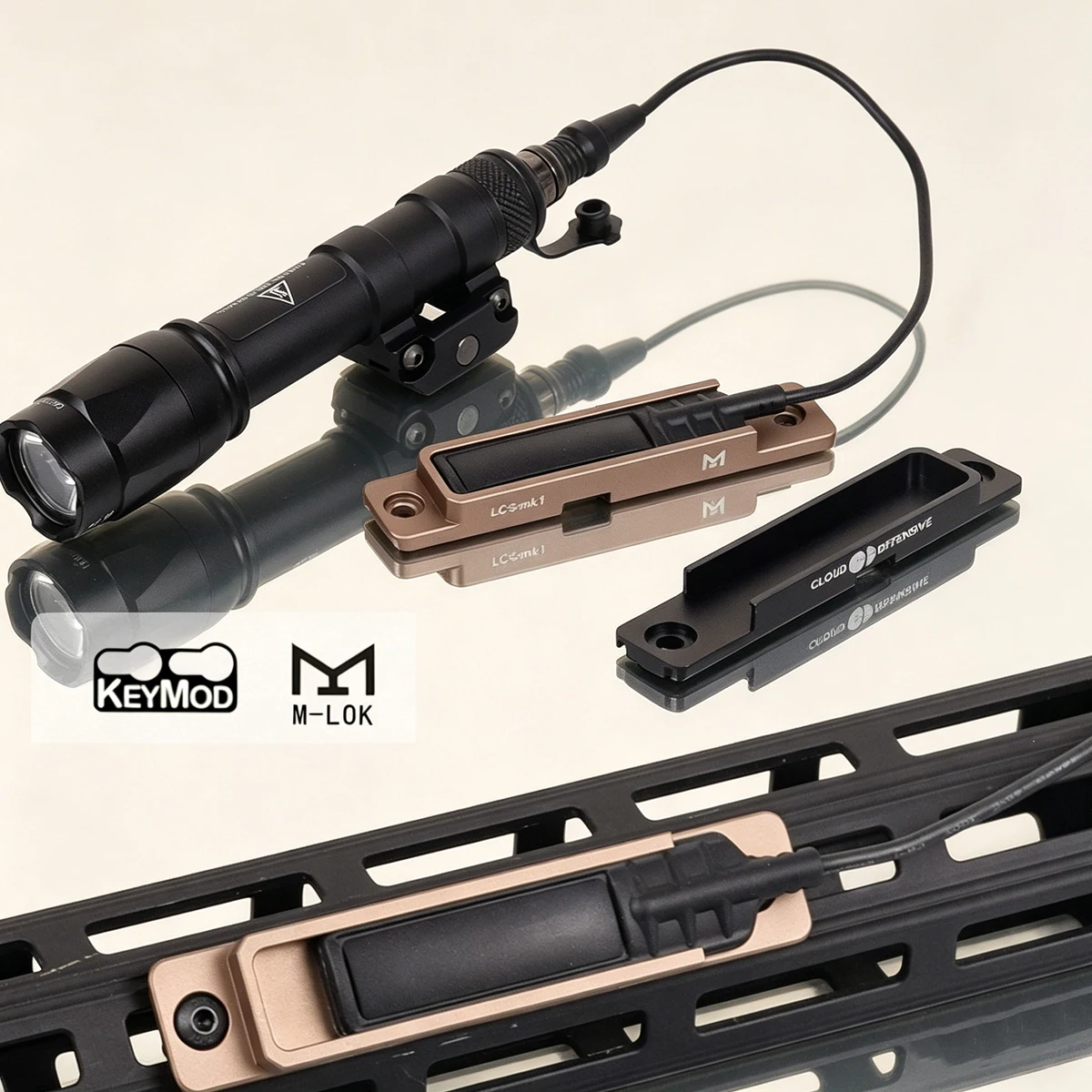 

Tactical M600C M300 M300A Airsoft LED Scout Light Lamp 20mm Pocket Panel Pad Switch M-lok Picatinny Rail Mount AR15 Flashlight