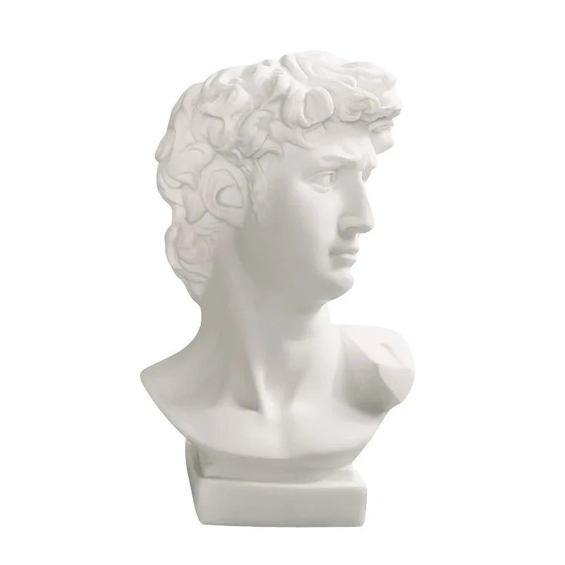 

Vintage Nordic Art Desktop Pen Holder Resin Crafts Statue David Vase Decorative with Storage Flower Jewelry