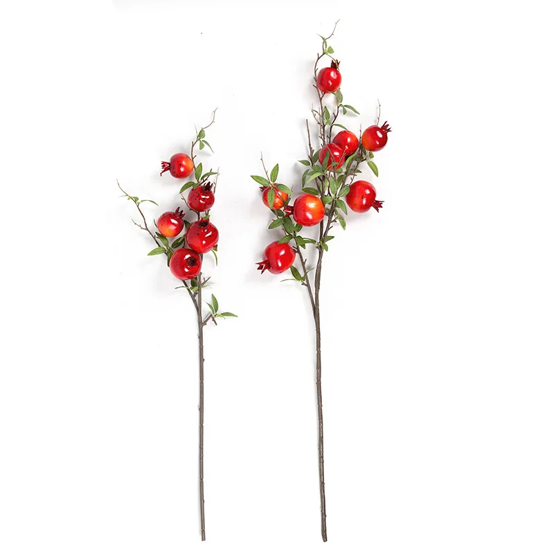 1/2pcs Simulated Pomegranate Artificial Flower Home Decoration Bonsai Artificial Flower Photography Props Artificial Pomegranate