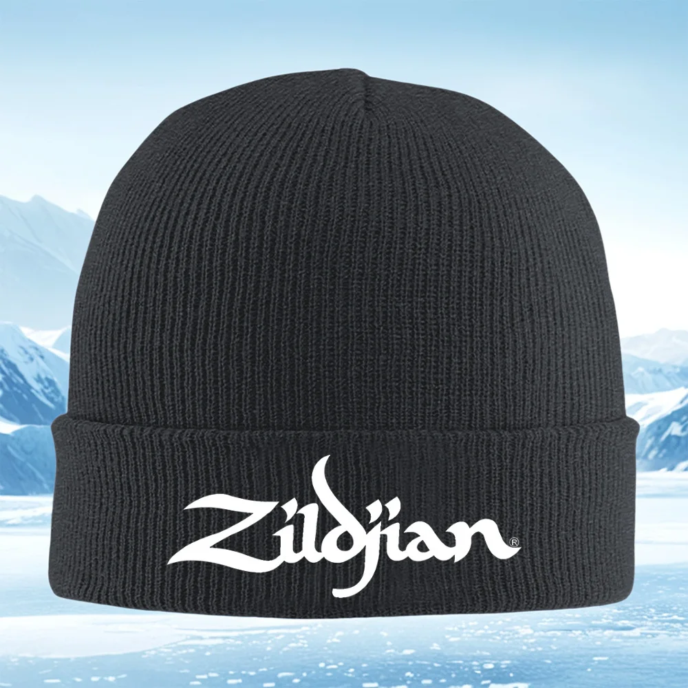 

Zildjian логотип музыкального инструмента, белый, черный, для мужчин и женщин, унисекс, вязаная шапка, шапочка, пуловер, зимняя теплая теплая рождественская шапка