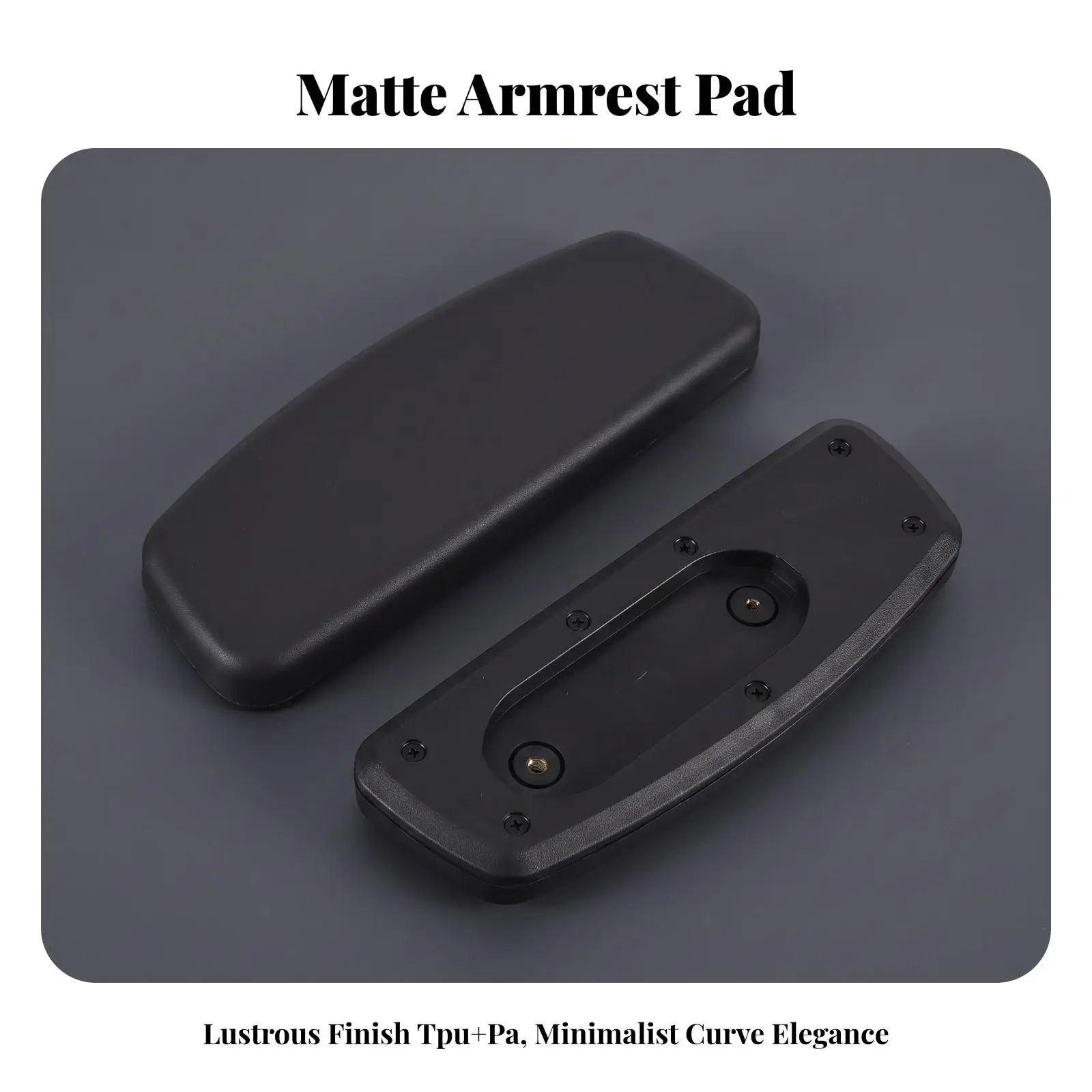 Modern Office Armrest Pad for High Backrest for seat Armchair TPU PA Material Fixed Mount Screw Hole Design