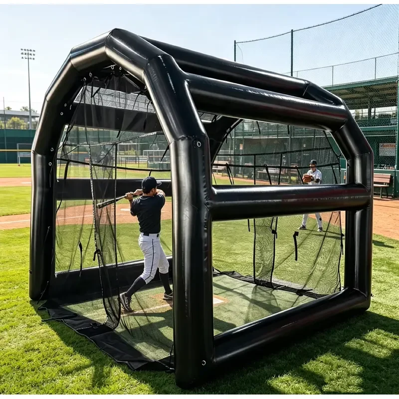 Portable Inflatable Baseball Batting Cage for Softball Golf Training Outdoor Backyard Sports Practice Net Durable Blow Up