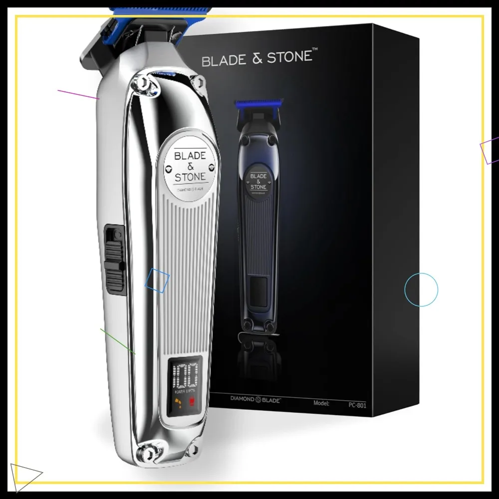 

Professional Hair Trimmer for Men, Diamond-S Blade, Micro-Gap Tech, 7200 RPM Motor, Cordless, All-Metal