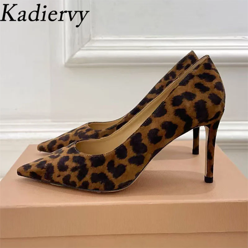 

Sexy High Heels Women Pumps Pointed Toe Slip-on Party Shoes Woman Suede Leather Office&Career Shoes Heeled Women's Shoes