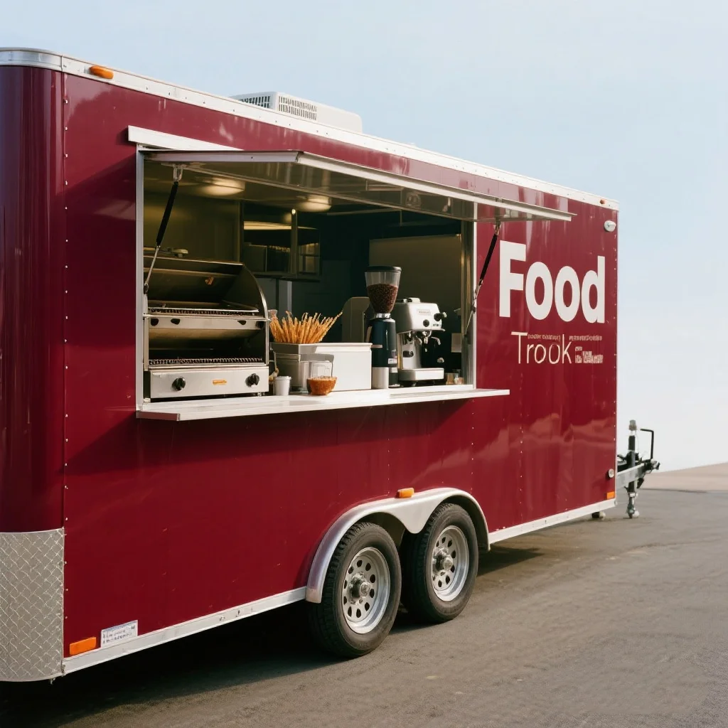 

Square Towable Mobile Bar and Kitchen Fast Food Cart Coffee Trailer Restaurant Mobile Street Vending Truck