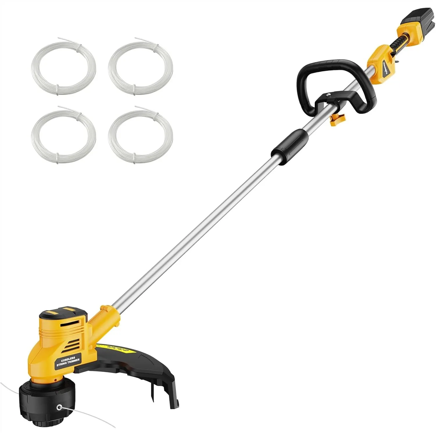 

16-Inch Cordless String Trimmer Compatible with DEWALT 20V MAX Battery (Tool Only), Brushless Weed Eater & Edger with Bump Feed