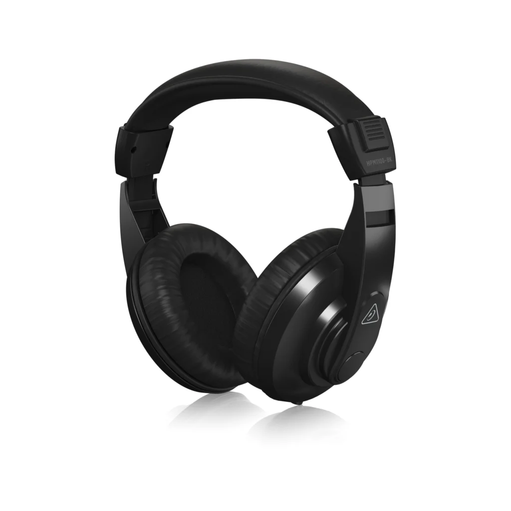 BEHRINGER HPM1100-BK Casque stéréo professionnel polyvalent pour la surveillance de référence, le streaming et les jeux