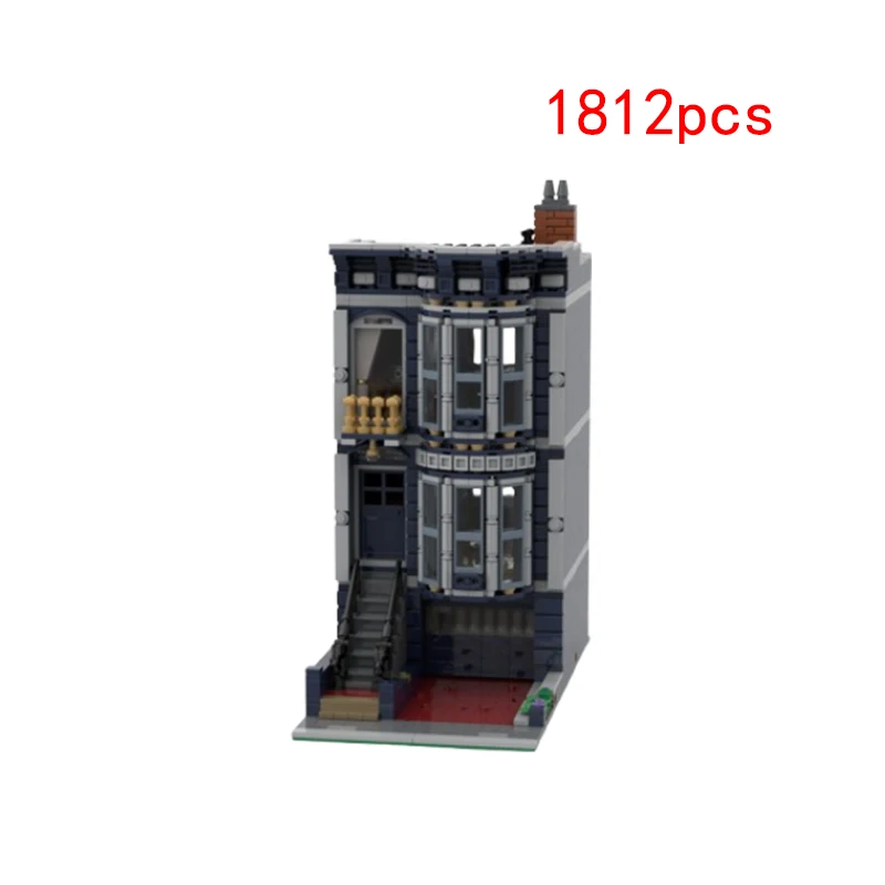 Spot small particle MOC-78242 76402 Urban Street View Modular House Puzzle Creative Education Toy DIY Model Gift Ornament