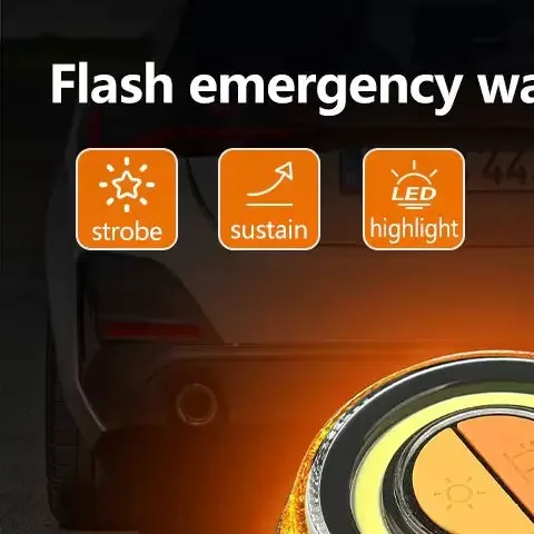 2 طرق الضوء سيارة الطوارئ منارة ضوء البطارية نسخة التعريفي مساعدة مصباح وامض تحذير ستروب ضوء السلامة فلاش إشارة