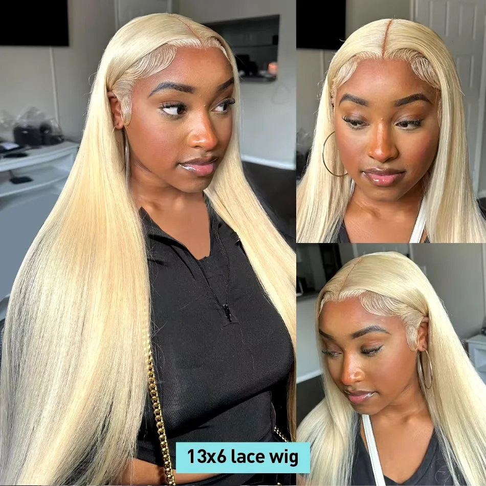 Straight 613 Blonde 13x6 HD Lace Front Wig Human Hair Brazilian Transparent 13x4 Lace Frontal Wigs For Black Women