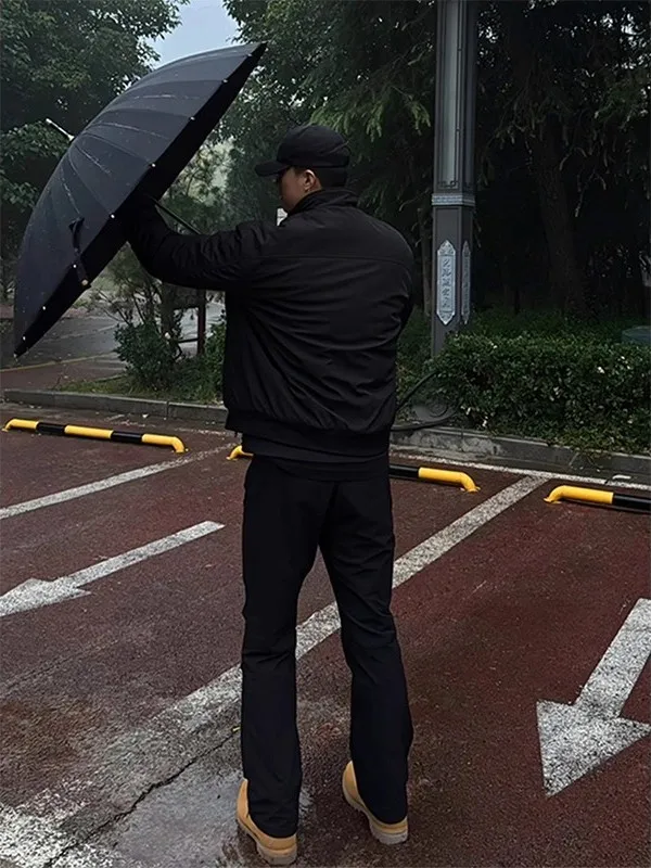 

American Retro Tee-Proof Double Layer Casual Jaet ex Outdoor Stand Collar Leisure Downproof Coat for Men And Women