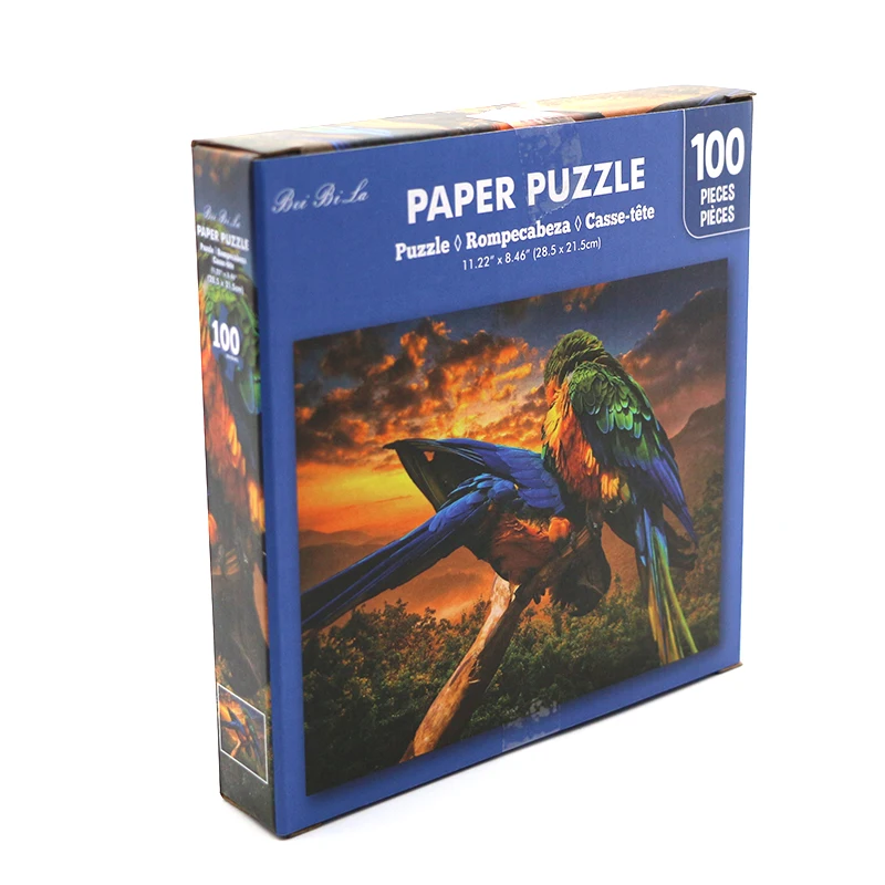 أحجية بانوراما حيوانات كرتونية ، تخفيف الضغط عن الببغاء ، تجميع الصور ، هدايا ألعاب تعليمية #5