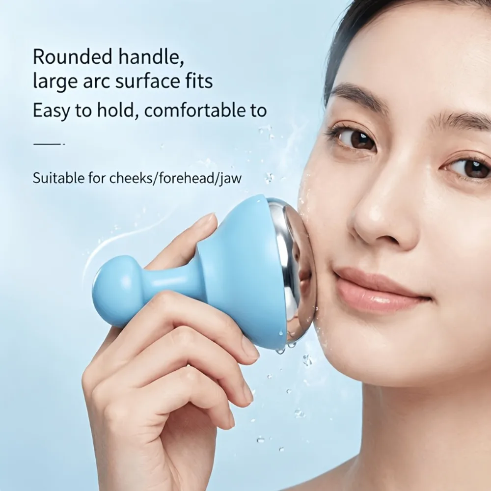 Edelstahl-Eishammer Gesichts-Kühlmassagegerät 304 Edelstahl Kälte-Schönheits-Schrumpf-Eismassage-Instrument für Gesicht und Augen Hautpflege – Detail 11