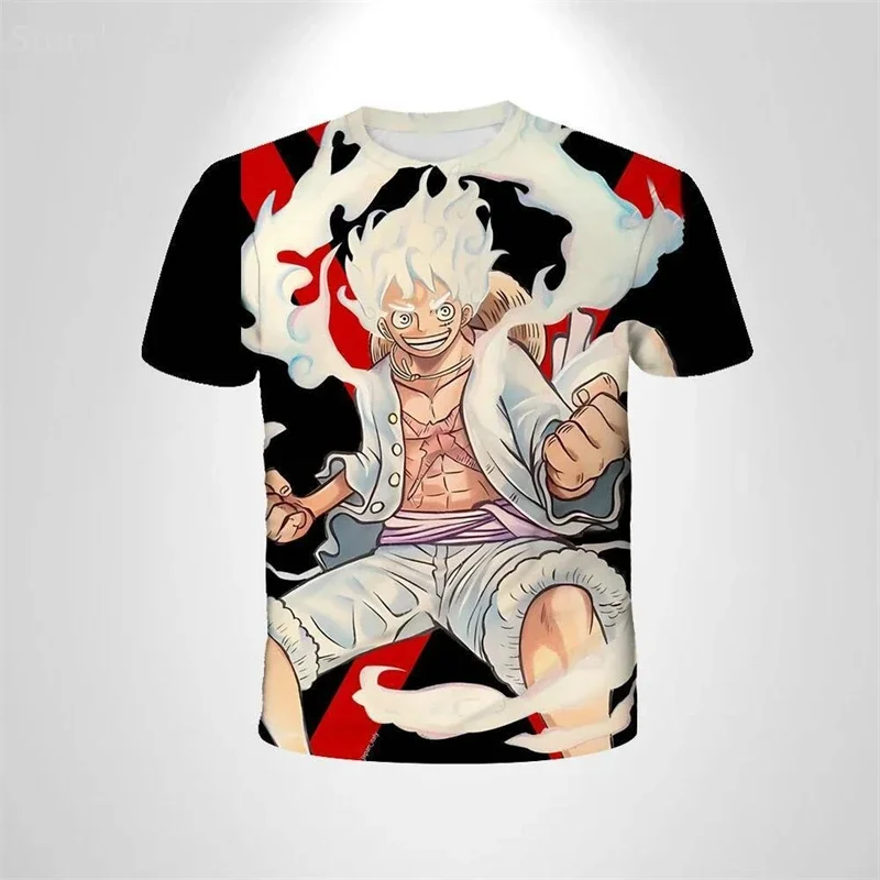 One Piece Big Mom Four Emperors T-Shirt Summer Anime Short Sleeve Tops Unisex Breathable Jersey Quick-drying Streetwear