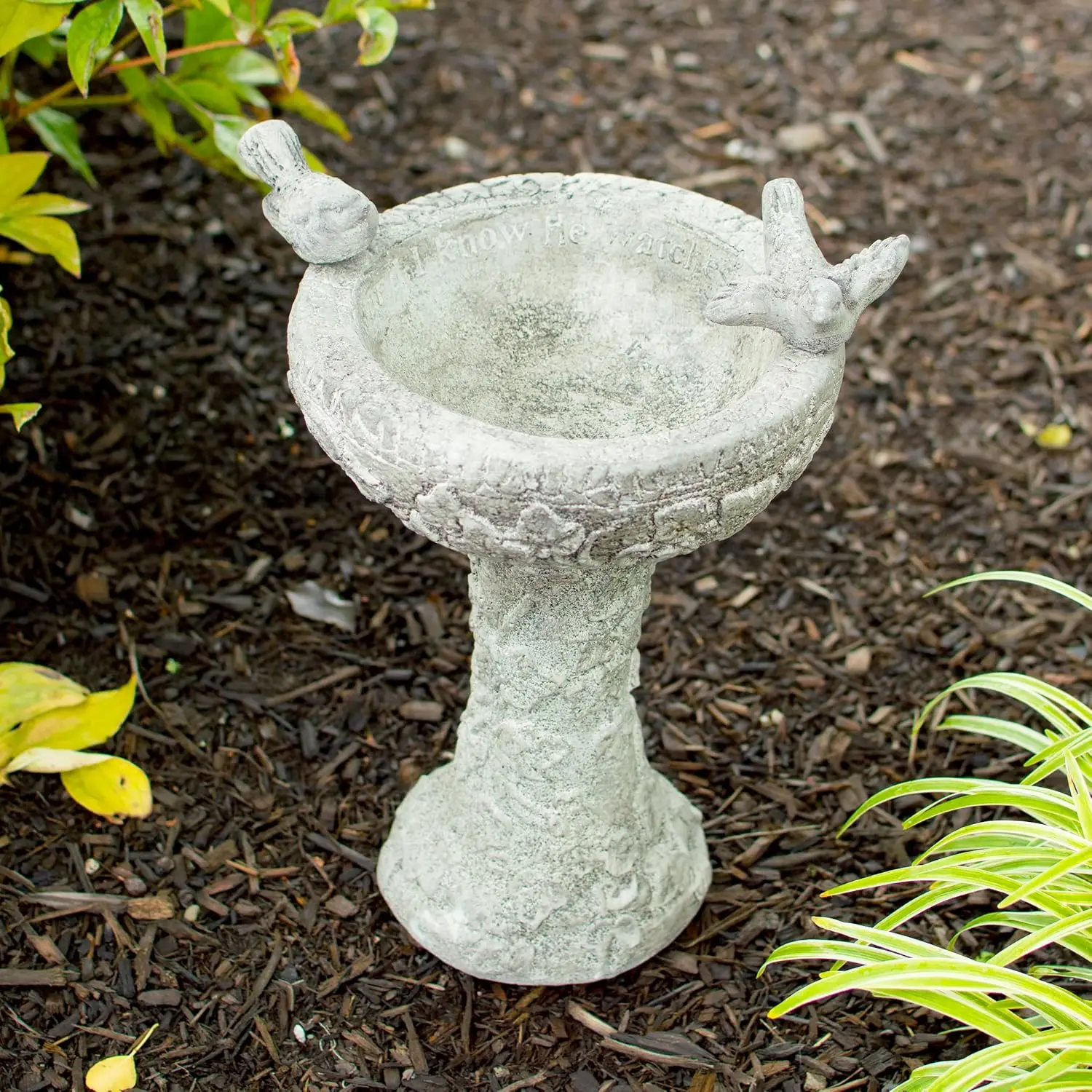 Athens His Eye is on The Sparrow Bird Bath, Pre Aged