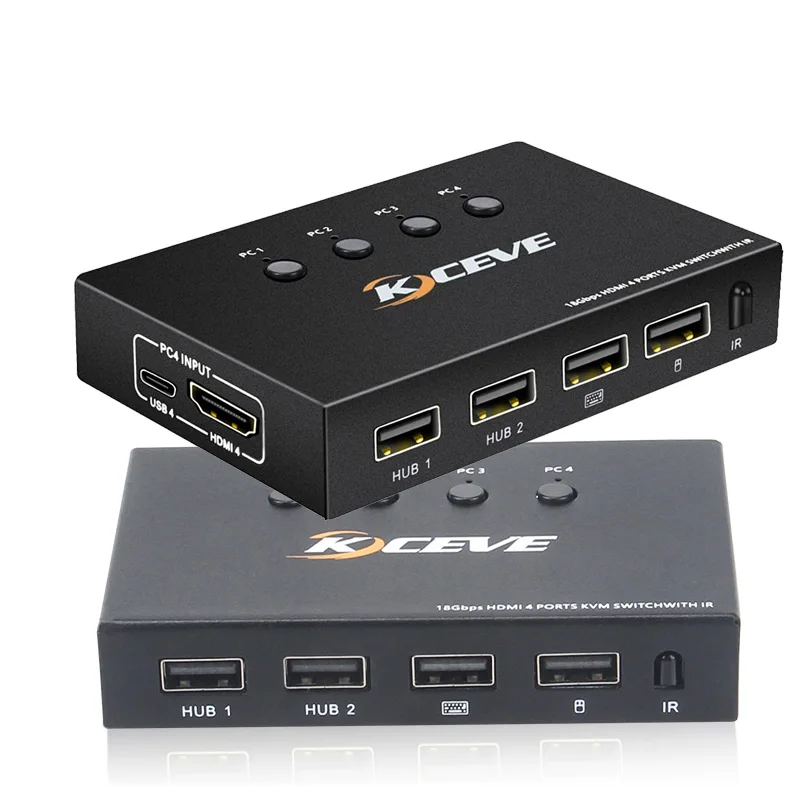 

Internet Splitter Adapter USB Synchronous Controller Adapter Screen Sharing USB Splitter Switch game HDMI-compatible KVM Switch