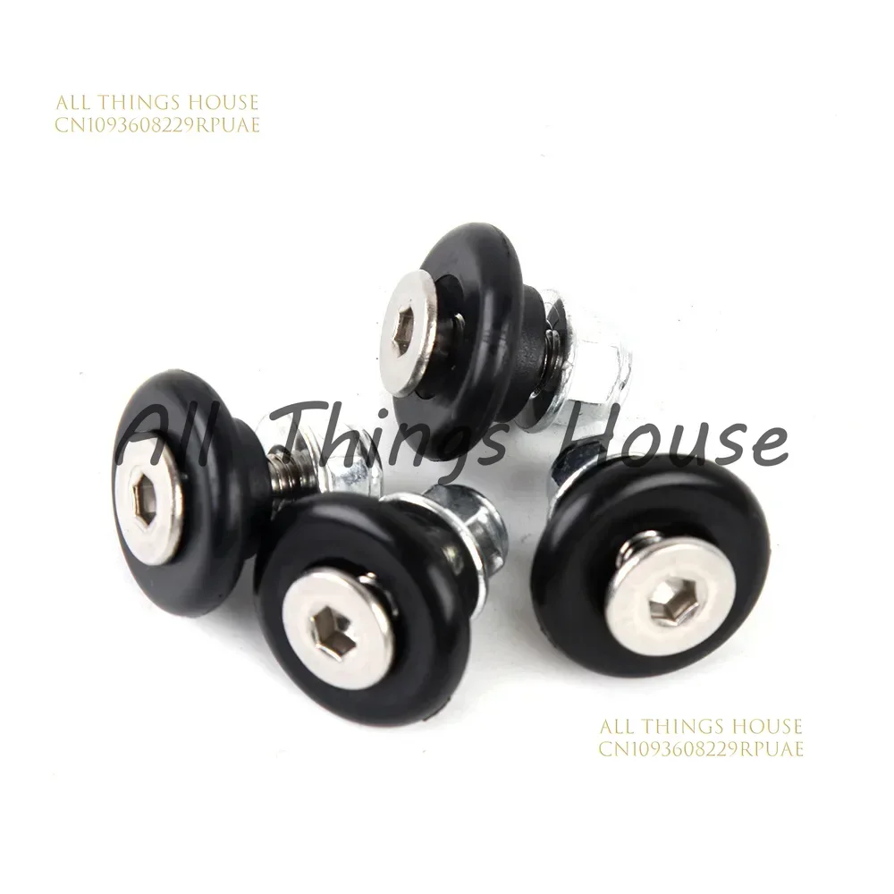 

5Pcs Motorcycle universal aluminum alloy tailstock bottom plate, silent and wear-resistant plastic pad