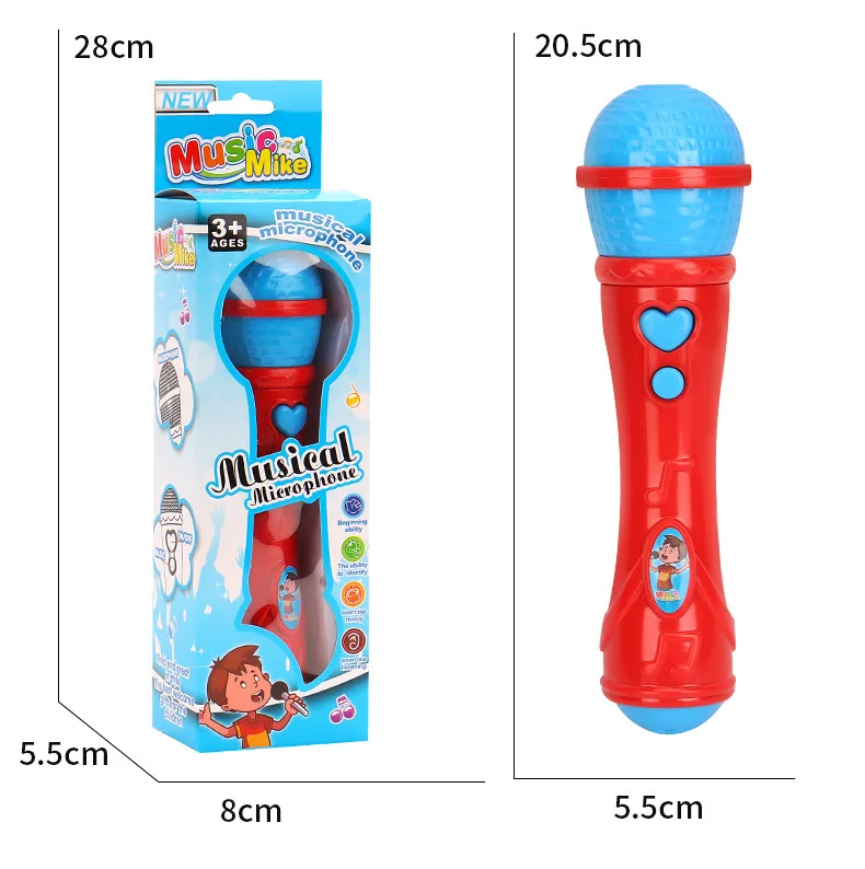 Toy microphone children\'s wireless loudspeaker baby singing host imitating real plastic microphone