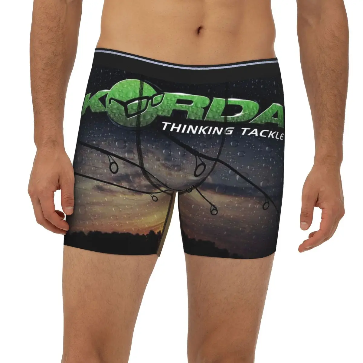 

Длинные трусы-боксеры с логотипом Korda Fishing, короткие мужские трусы, вентилируемое нижнее белье для мужчин, подарки бойфренду