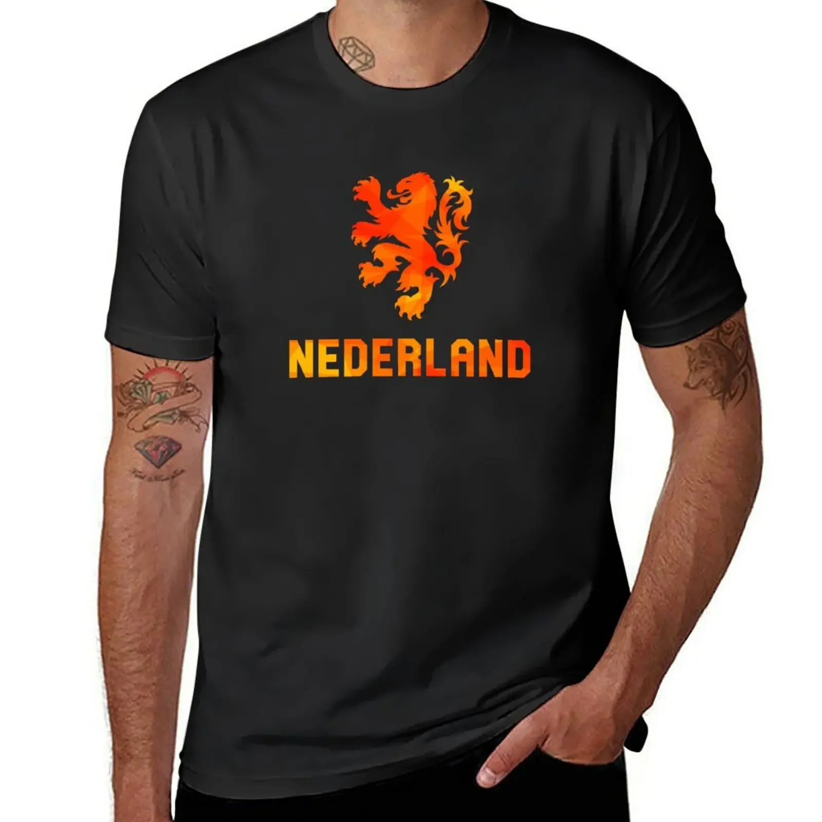 Nederland Geometry Oranje T-Shirt custom t shirt anime tshirt basketball graphic tees blacks funny t shirts for men