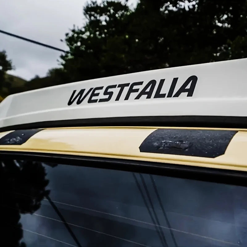 1 Stück Aufkleber im Westfalia-Stil, mehrfarbig, wasserfest, Vinyl-Aufkleber für Auto, Wohnmobil, Wohnwagen, Dekoration