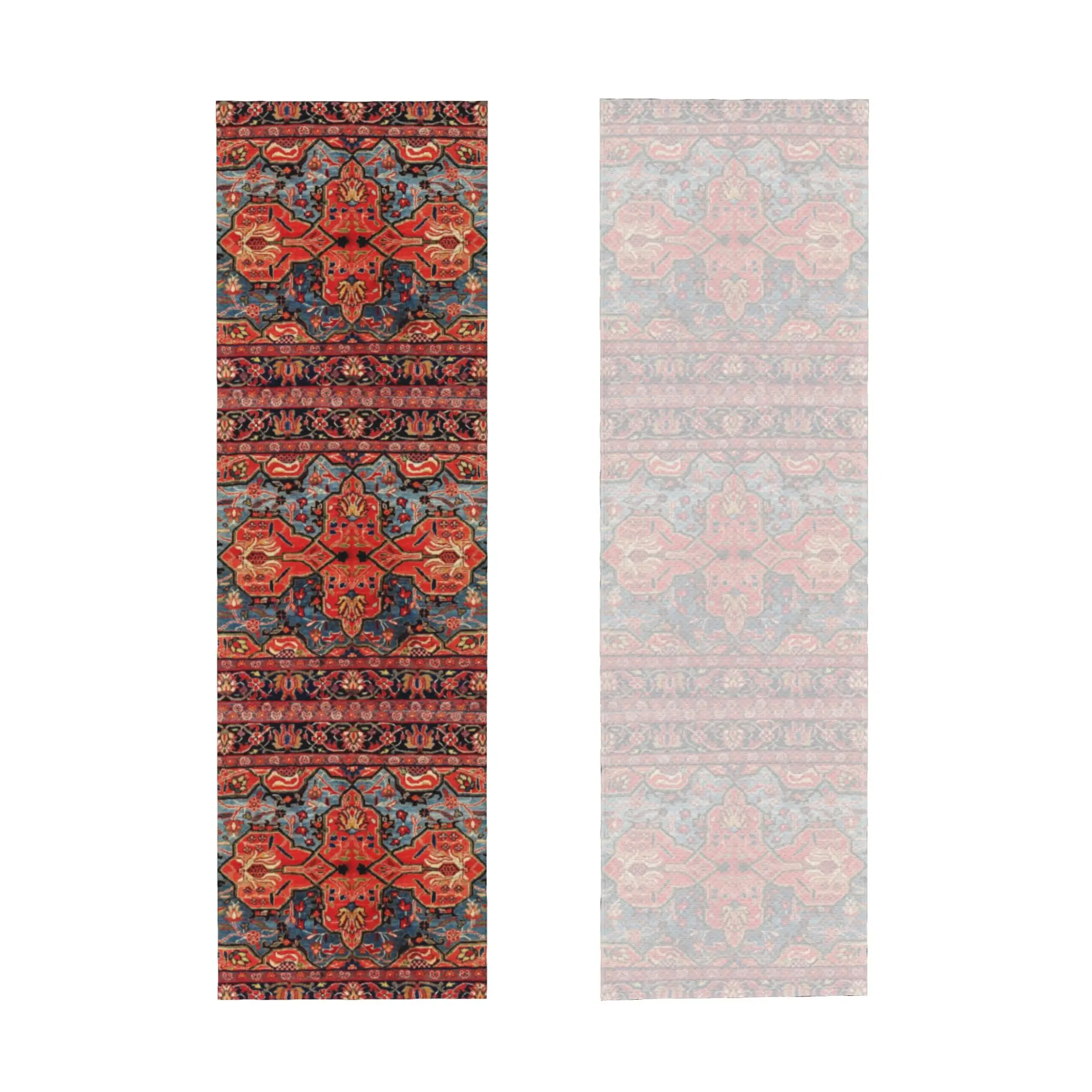 Kashan Poshti Central Persian Rug Print Towel Quick Drying  Super Soft  Fitness and Outdoor Activities Towels