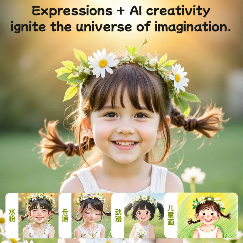 JJRC Kids AI Smart Camera Dual Lens Touch Screen HD Selfie Multi - function Children's Digital Camera Educational Toy for Girls