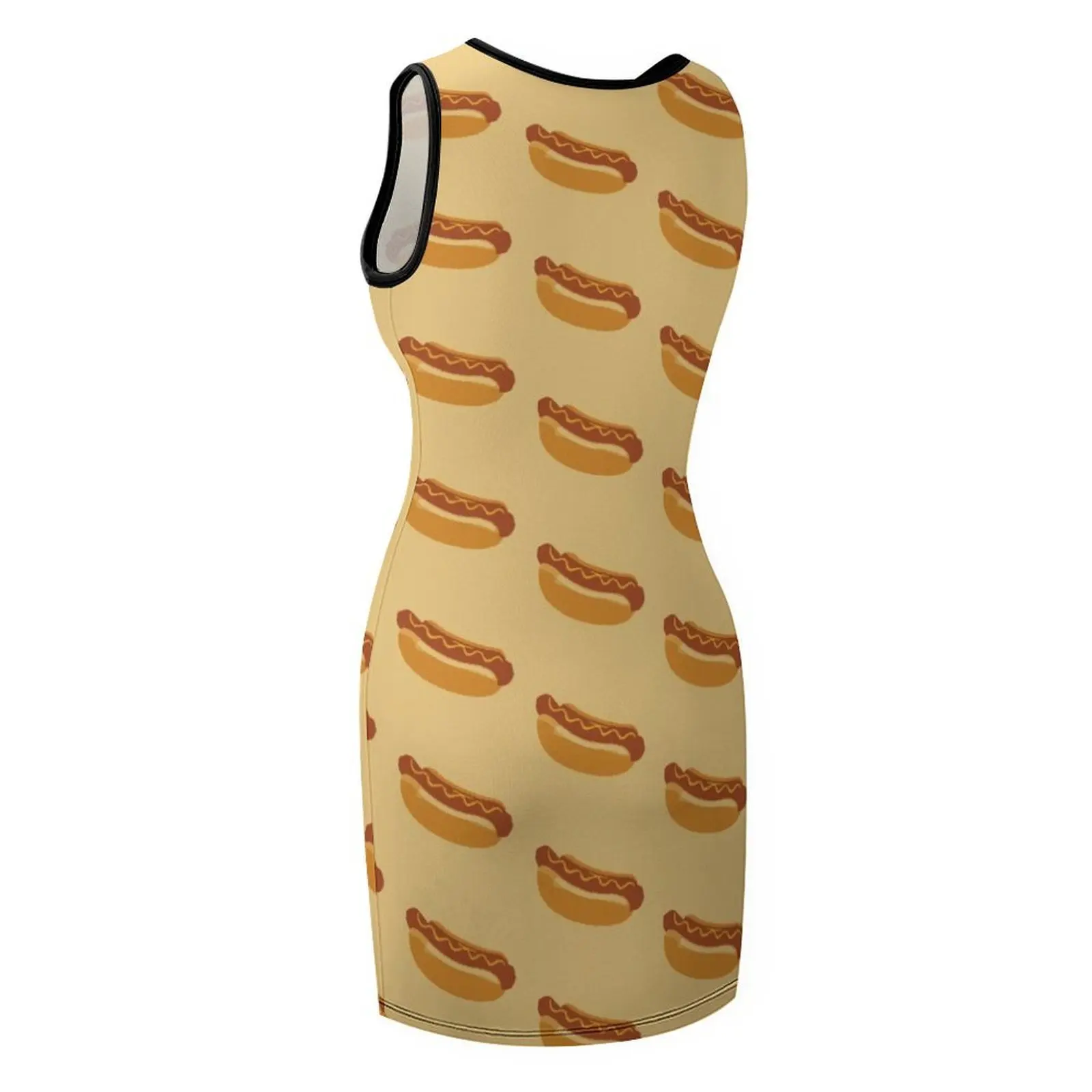 ชุดเดรสแขนกุดลายฮอทดอก 8 บิต ชุดเดรสฤดูร้อนสำหรับผู้หญิง ปี 2025 ชุดเดรสแฟชั่นสำหรับงานพรอม เสื้อผ้าผู้หญิง