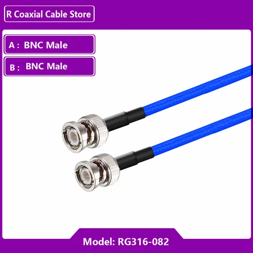 Imagen 2 del producto Cable RG316 BNC macho a conector macho BNC Coaxial RF 50Ohm puente de baja pérdida Pigtail 3G/4G/5G/LTE Cable de extensión de antena