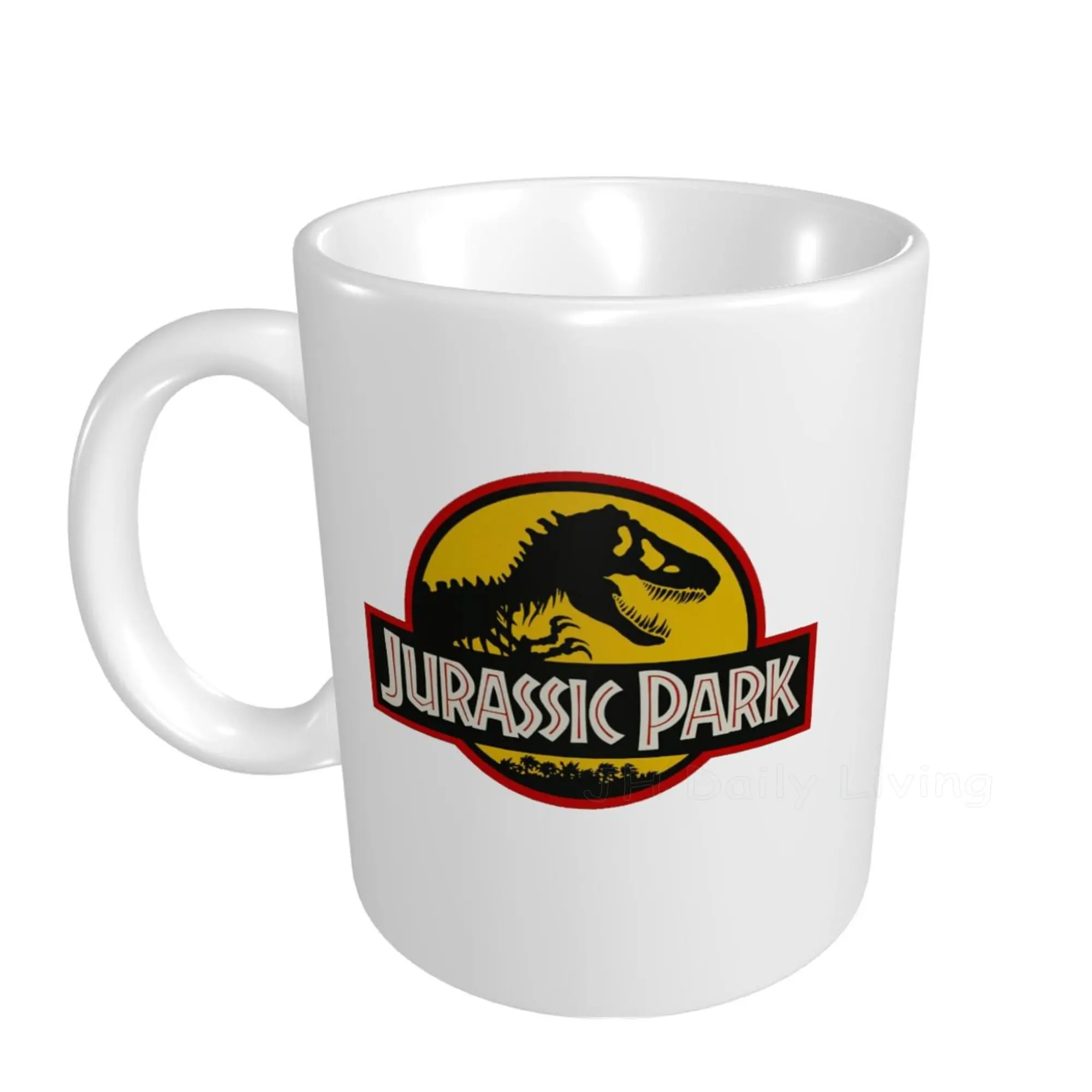 Jurassic Park Coffee Mug Tea Cup Personalized White Ceramic Cup Customized Black Red Pink Mug Unique Gifts for Family Friends