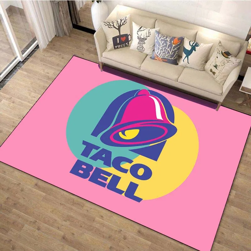 Gourmet Food T-Taco Bell Pattern Floor Rug 15 Size Living Room Bedroom Bedside Bathroom Floor Mat Area Rug Carpets Kitchen Mat