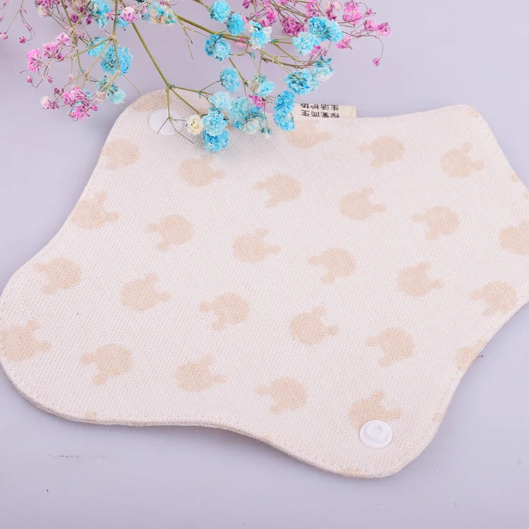 5pcs Reusable Sanitary Pads Washable Cotton Cloth Menstrual Pads Liner Incontinence Napkins Towel for Lady Random Pattern