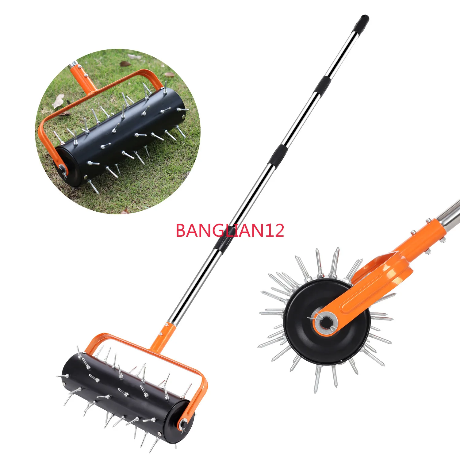 

Rolling lawn puncher, aerator, aerator, scarifier, garden tools
