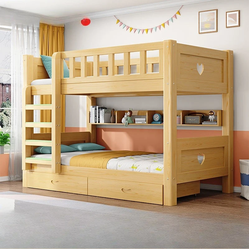 Customizable Full Solid Wood Upper and Lower Bed Adult High and Low Bed Small Unit Household Mother and Child Bed