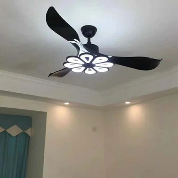 Ventilateur de plafond avec lampe LED et télécommande, design créatif moderne, 42/52 pouces, 220V