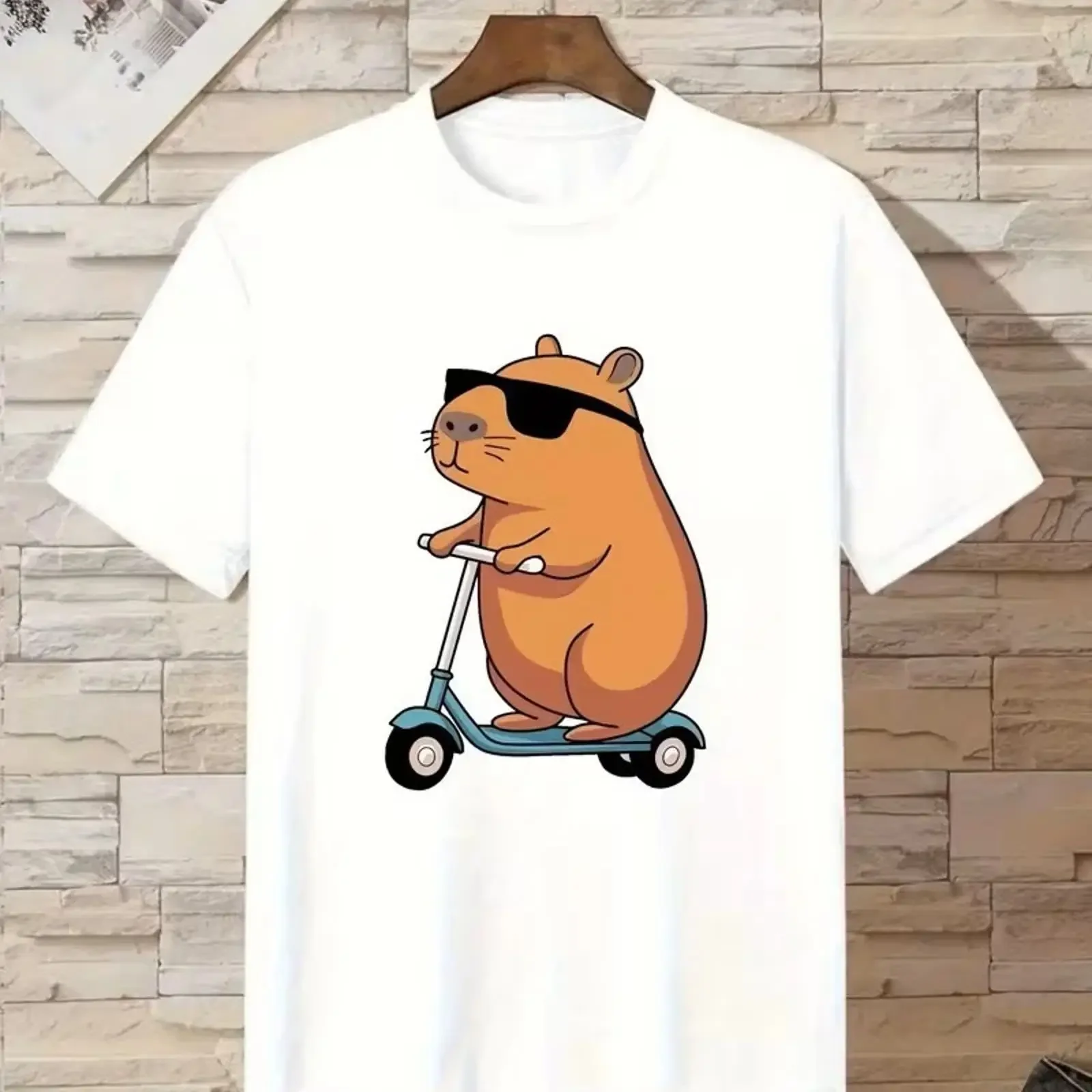 Just Be Cool Capybara T Shirt Reiten Roller Cartoon Tier Freizeit vintage Washed Breathable Casual streetwear designer clothes