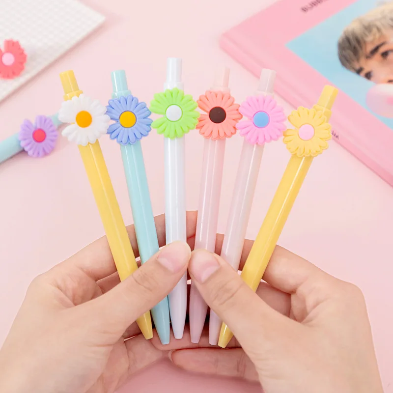 

25Pcs Cute Daisy Black Ink Neutral Pen School Office Writing Supply Student Gift Stationery