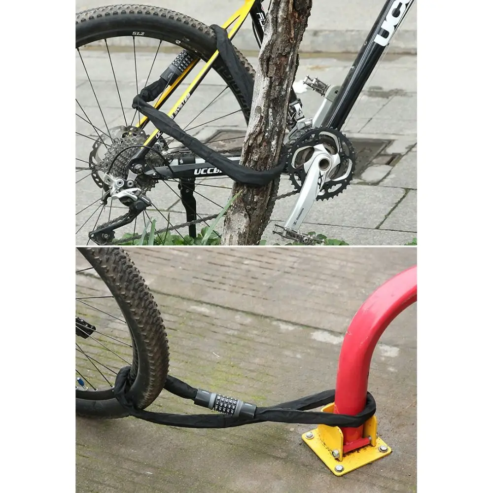 Candado de cadena antirrobo 5 dígitos – Acero para bicicletas - imagen 5